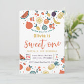 スウィートワンフルーツ1st誕生日パーティの招待状 招待状 (スタンド正面)