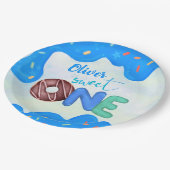 スウィートワンブルーつや消しボーイズファースト誕生日 ペーパープレート (アングル)