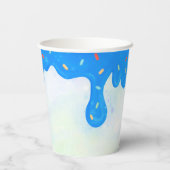 スウィートワンブルーつや消しボーイズファースト誕生日 紙コップ (裏面)