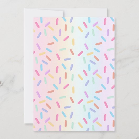 スウィートワンレインボードーナツ1st誕生日招待状 招待状 (裏面)