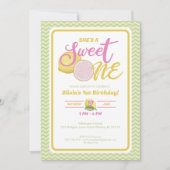 スウィートワンレモン1st誕生日パーティー招待状 招待状 (正面)