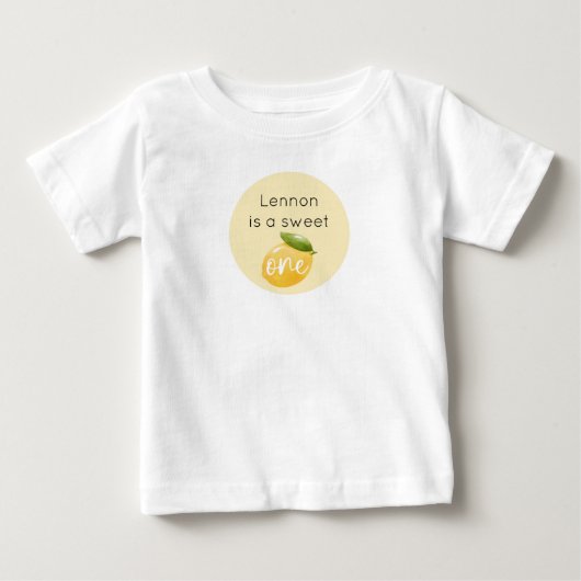 スウィートワンレモン1st誕生日 ベビーTシャツ (正面)