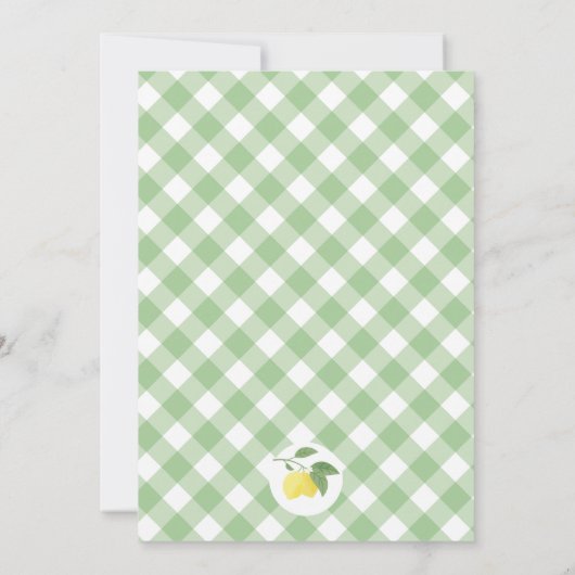 スウィートワンレモン&フローラをテーマにした誕生日パーティー 招待状 (裏面)