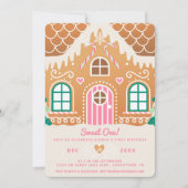 スウィートワン初誕生日ピンクジンジャーパン 招待状 (正面)