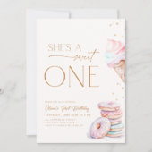 スウィートワン初誕生日招待状ボホ 招待状 (正面)