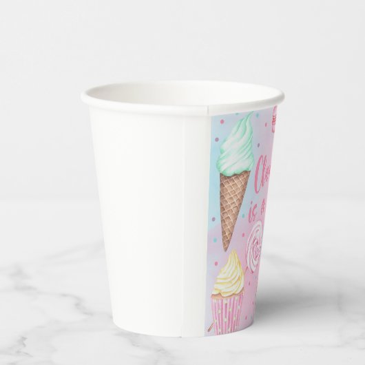 スウィートワン女の子1st最初の誕生日パーティー紙カップ。 紙コップ (右)