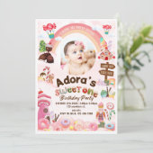 スウィートワン誕生日ドーナツ誕生日招待状 セーブザデート (スタンド正面)