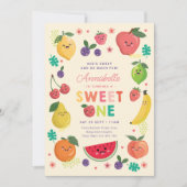 スウィートワン誕生日招待状ガールズファーストパーティー招待状 招待状 (正面)