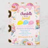 スウィートワン誕生日招待状招待状 招待状 (正面/裏面)