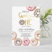 スウィートワン誕生日招待状1stバースデーガール 招待状 (スタンド正面)