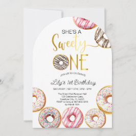 スウィートワン誕生日招待状1stバースデーガール 招待状