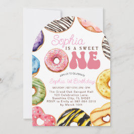 スウィートワン誕生日招待状1stバースデーガール 招待状