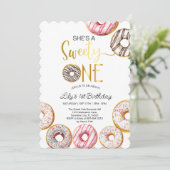 スウィートワン誕生日招待状1stバースデーガール 招待状 (スタンド正面)