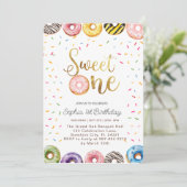 スウィートワン誕生日招待状1stバースデーガール 招待状 (スタンド正面)