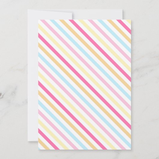 スウィートワン1th誕生日パーティーキャンディランド招待状 招待状 (裏面)