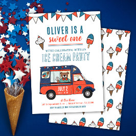 スウィートワン アイスクリームパーティー ファーストバースデー 招待状