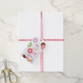 スウィートワン ドーナツ 1歳誕生日 ピンク ギフトタグ (より糸付き)