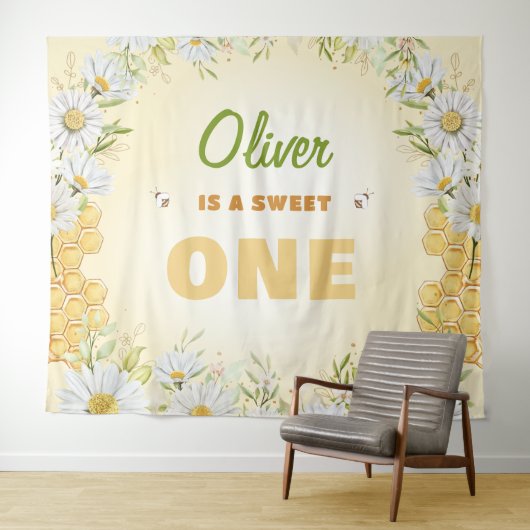 スウィートワン(昆虫)マルハナバチ1stファーストボーイバースデーパーティー タペストリー (インサイチュ(横))