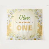 スウィートワン(昆虫)マルハナバチ1stファーストボーイバースデーパーティー タペストリー (正面(横))