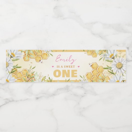 スウィートワン（昆虫）マルハナバチ1stファースト・ガール・バースデーパーティー ペットボトルラベル (シングルラベル)