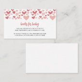 スウィートヴァレンティネス赤ちゃんシャワー本ベビー ノートカード (正面/裏面)