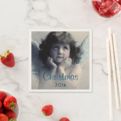 スウィートヴィンテージエンジェルクリスマス スタンダードカクテルナプキン (インサイチュ)