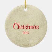 スウィートヴィンテージエンジェルクリスマス セラミックオーナメント (裏面)