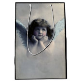 スウィートヴィンテージエンジェルクリスマス ミディアムペーパーバッグ (正面)