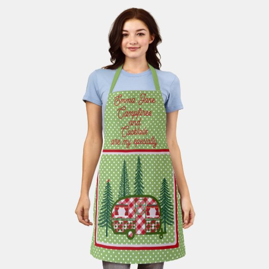 スウィートヴィンテージカンパートレーラーホリデイ エプロン (着用した状態)