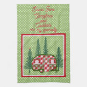 スウィートヴィンテージカンパートレーラーホリデイ キッチンタオル (縦)