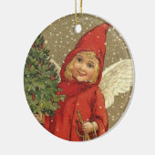 スウィートヴィンテージクリスマスエンジェル セラミックオーナメント (左)