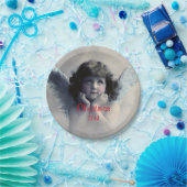 スウィートヴィンテージクリスマスエンジェル ペーパープレート (パーティー)