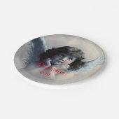 スウィートヴィンテージクリスマスエンジェル ペーパープレート (アングル)