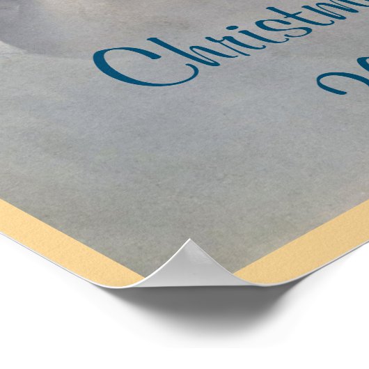 スウィートヴィンテージクリスマスエンジェル ポスター (角)