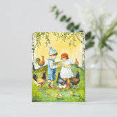 スウィートヴィンテージジェニーニストロムハッピーイースター ポストカード (スタンド正面)