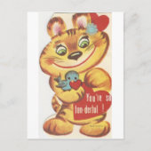 スウィートヴィンテージタイガーバレンタイン シーズンポストカード (正面)