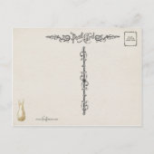 スウィートヴィンテージチャイルド、イースターバニー&エッグ ポストカード (裏面)