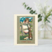 スウィートヴィンテージチャイルド、イースターバニー&エッグ ポストカード (スタンド正面)