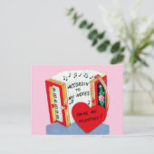 スウィートヴィンテージミュージカルバレンタインズデイラブカード ポストカード (スタンド正面)