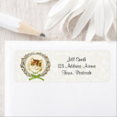 スウィートヴィンテージ猫ポートレート ラベル (インサイチュ)