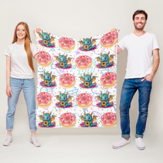 スウィートースドラゴンプリント フリースブランケット (インサイチュ)