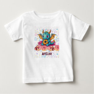 スウィートースドラゴンプリント ベビーTシャツ
