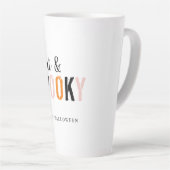 スウィート不気味とハロウィーンラテマグ | かわいい秋 カフェラテマグ (右アングル)