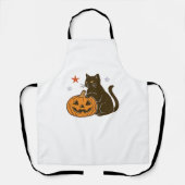スウィート不気味ハロウィン子猫クラシックTシャツ エプロン (正面)