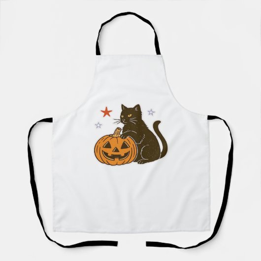 スウィート不気味ハロウィン子猫クラシックTシャツ エプロン (正面)