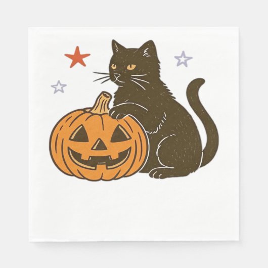 スウィート不気味ハロウィン子猫クラシックTシャツ スタンダードランチョンナプキン (正面)