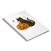 スウィート不気味ハロウィン子猫クラシックTシャツ ノートブック (右側)