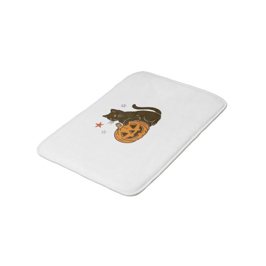 スウィート不気味ハロウィン子猫クラシックTシャツ バスマット (アングル)