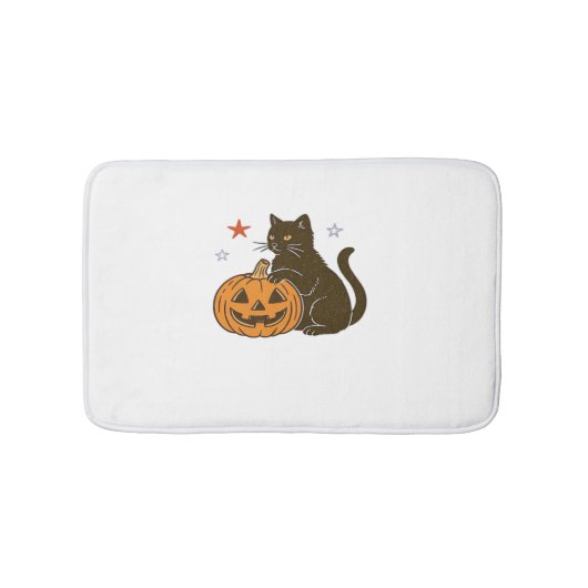 スウィート不気味ハロウィン子猫クラシックTシャツ バスマット (正面)