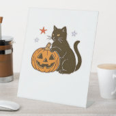 スウィート不気味ハロウィン子猫クラシックTシャツ 台座サイン (インサイチュ)